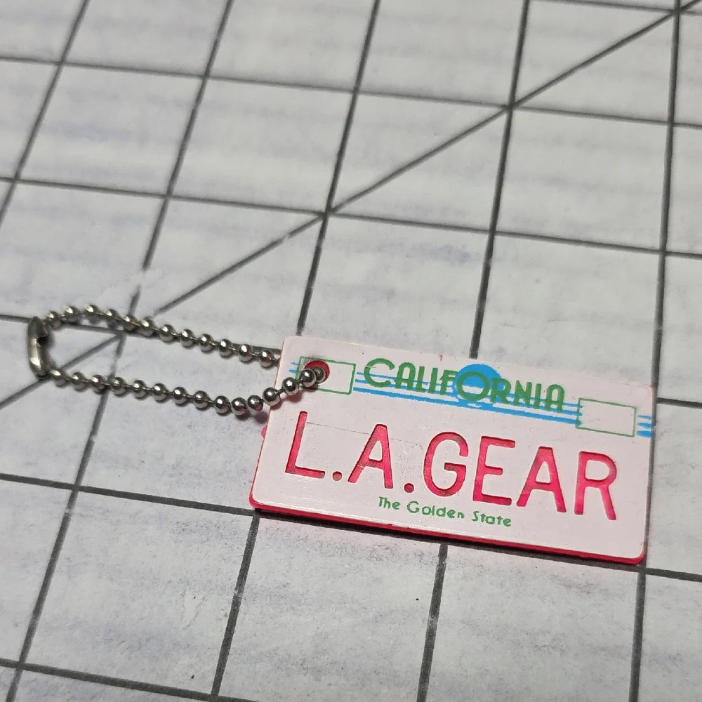 L.A.‎ Gear California License Plate Keychain, 1980s, Key Chain